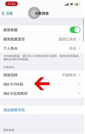 中沙苹果14维修网分享如何给iPhone14的SIM卡设置密码 