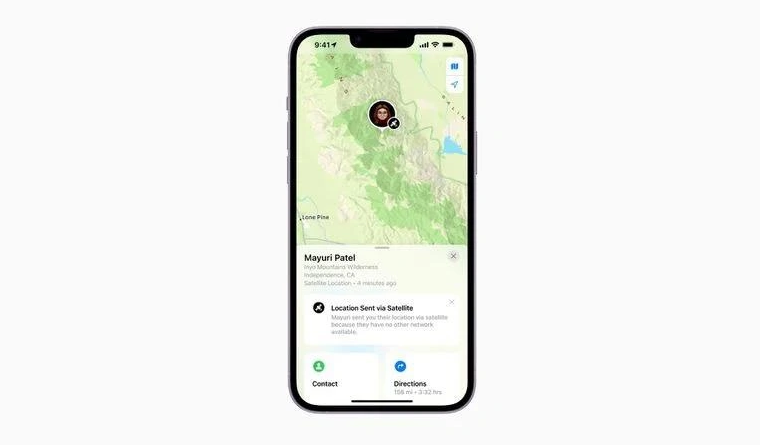 中沙苹果14维修分享iPhone14系列中 FindMy功能通过卫星分享位置方法教程 